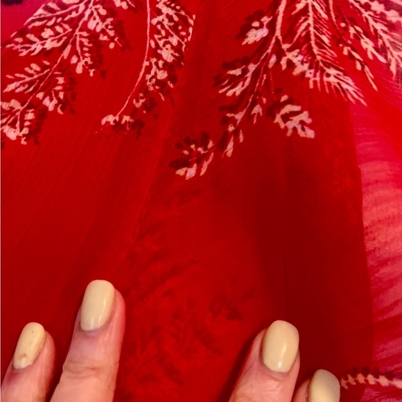 Tommy Hilfiger sleeveless red paisley summer dress size 12. EUC - Picture 5 of 7